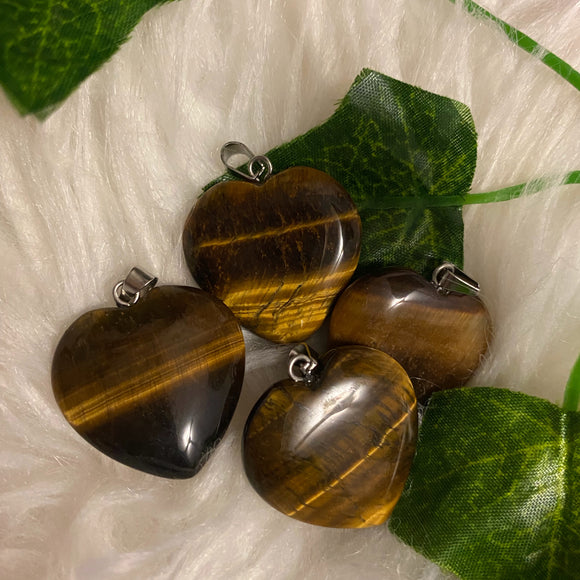 Heart Tiger Eye Necklace