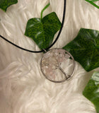 Rose Quartz Wired Tree Necklace