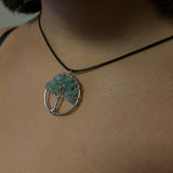 Jade Wired Tree Necklace