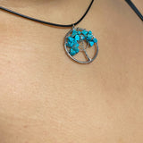 Turquoise Wired Tree Necklace