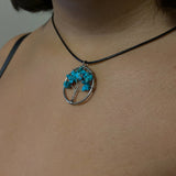 Turquoise Wired Tree Necklace