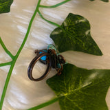 Stacked Wired Turquoise Crystal Ring